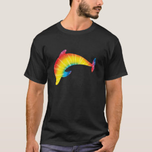 Gefärbte Krawatte Dolphin Rainbow Beluga Hippie Pe T-Shirt