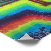 Gefärbte Krawatte Dragonfly Poster (Ecke)