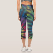 Gefärbte Krawatte drehen Capri Leggings (Rückseite)