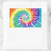 Gefärbte Krawatte drehen Multicolor Regenbogen Rechteckiger Aufkleber (Tasche)