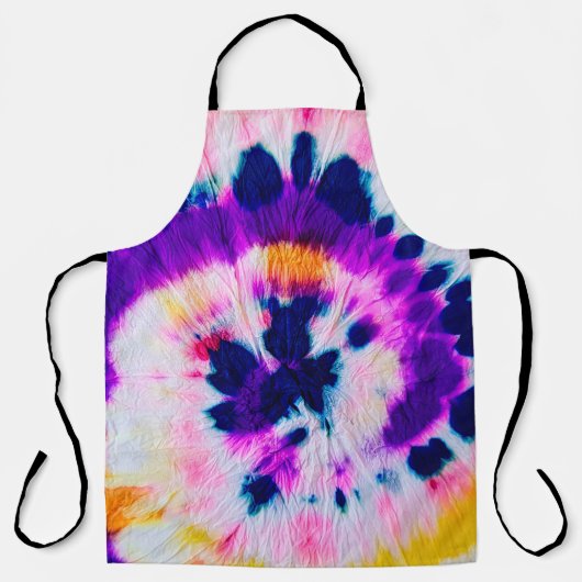 Gefärbte Krawatte drehen. Rainbow Fabric Gefärbte  Schürze (Vorderseite)