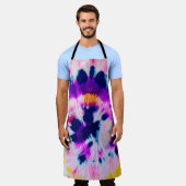 Gefärbte Krawatte drehen. Rainbow Fabric Gefärbte  Schürze (Getragen)