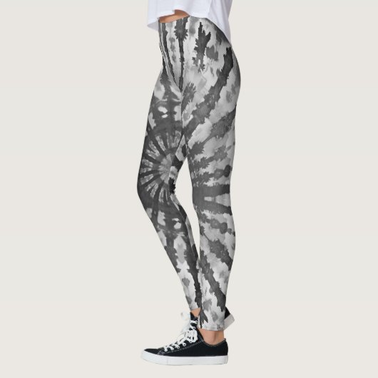 Gefärbte Krawatte-Effekt Halloween-Skelett Leggings (Links)