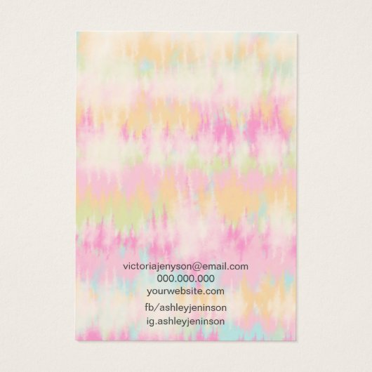 Gefärbte Krawatte Einhorn-Ohrring (Rückseite)