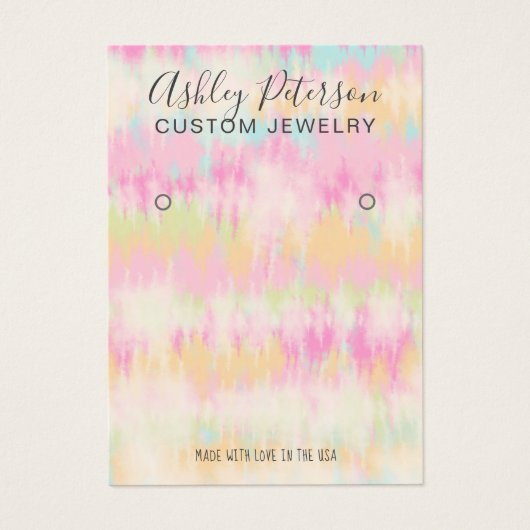 Gefärbte Krawatte Einhorn-Ohrring (Vorderseite)