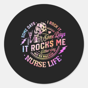Gefärbte Krawatte Einige Tage Rock it Einige Tage  Runder Aufkleber