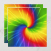 Gefärbte Krawatte Einladung (Vorne/Hinten)