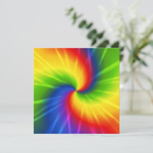 Gefärbte Krawatte Einladung (Stehend Vorderseite)