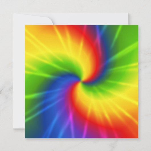 Gefärbte Krawatte Einladung (Vorderseite)