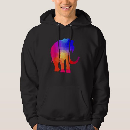 Gefärbte Krawatte Elephant Krawatte Rettete die Ti Hoodie (Vorderseite)