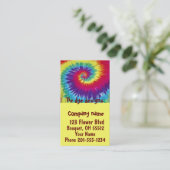 Gefärbte Krawatte entwirft Geschäfts-Karte Visitenkarte (Stehend Vorderseite)