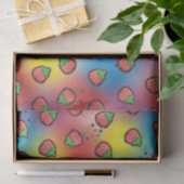 Gefärbte Krawatte Erdbeeren Fields Seidenpapier (Geschenk)