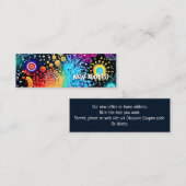 Gefärbte Krawatte Farbe Splash neue Adresse Mini Visitenkarte (Vorne/Hinten)