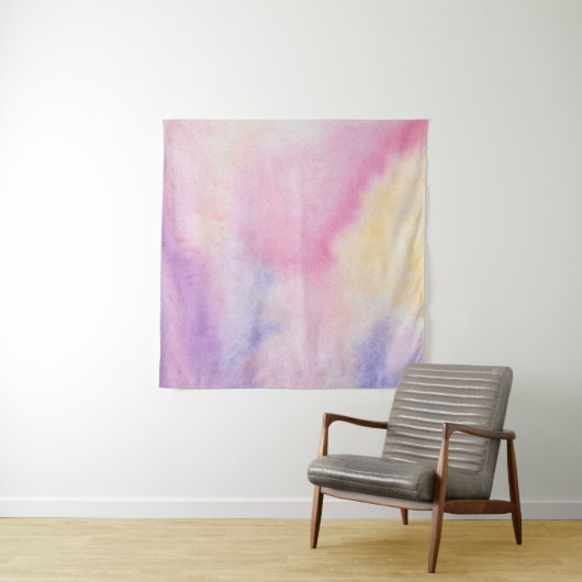 gefärbte Krawatte farbenfroh rosa blau Wandteppich (Beispiel (Horizontal))