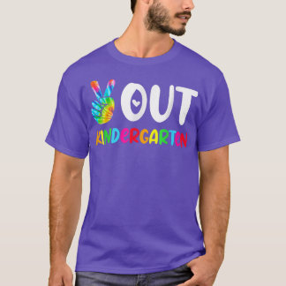 Gefärbte Krawatte Farbenfrohe Friedenssignatur Aus T-Shirt