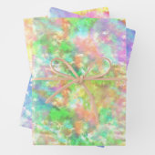 Gefärbte Krawatte Farbiges Boho Retro Hippie-Muste Geschenkpapier Set (Beispiel)