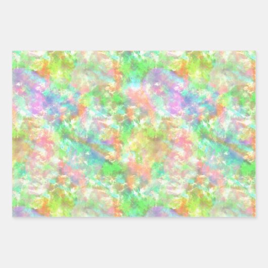 Gefärbte Krawatte Farbiges Boho Retro Hippie-Muste Geschenkpapier Set (Vorderseite)