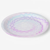 Gefärbte Krawatte Farbvolles, wirres trendiges Ret Pappteller (Schrägansicht)