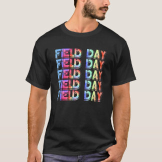 Gefärbte Krawatte Field Day Happy Laser Day School T-Shirt