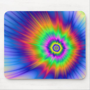Gefärbte Krawatte Fireball Mousepad