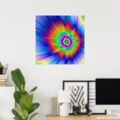 Gefärbte Krawatte Fireball Poster (Heimbüro)
