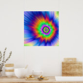 Gefärbte Krawatte Fireball Poster (Küche)
