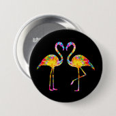 GEFÄRBTE KRAWATTE FLAMINGO BUTTON (Vorne & Hinten)