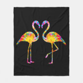 GEFÄRBTE KRAWATTE FLAMINGO FLEECEDECKE (Vorderseite)