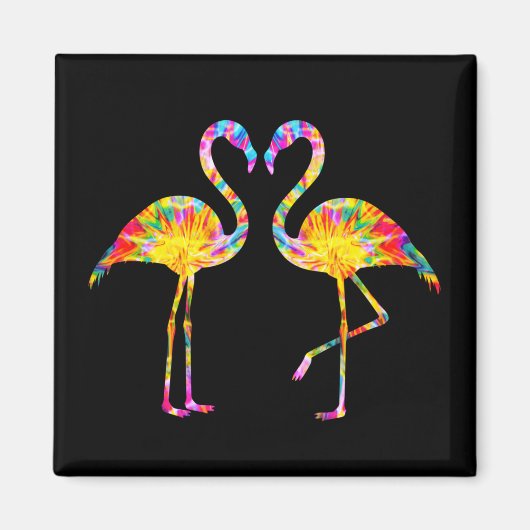 GEFÄRBTE KRAWATTE FLAMINGO MAGNET (Vorne)