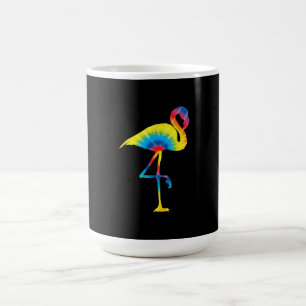 Gefärbte Krawatte Flamingo Rainbow Print Bird Anim Kaffeetasse