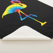 Gefärbte Krawatte Flamingo Rainbow Print Bird Anim Sherpadecke (3/4)