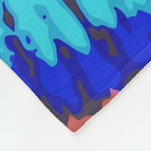 Gefärbte Krawatte Fleecedecke (Ecke)