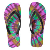 Gefärbte Krawatte-Flip-Flops Badesandalen (Fußbett)
