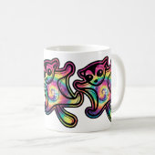 Gefärbte Krawatte Flying Sugar Glider Kaffeetasse (VorderseiteRechts)