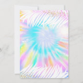 Gefärbte Krawatte Foam Birthday Party Summer Pool Einladung (Rückseite)