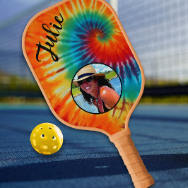 Gefärbte Krawatte Foto Pickleball Paddel Pickleball Schläger