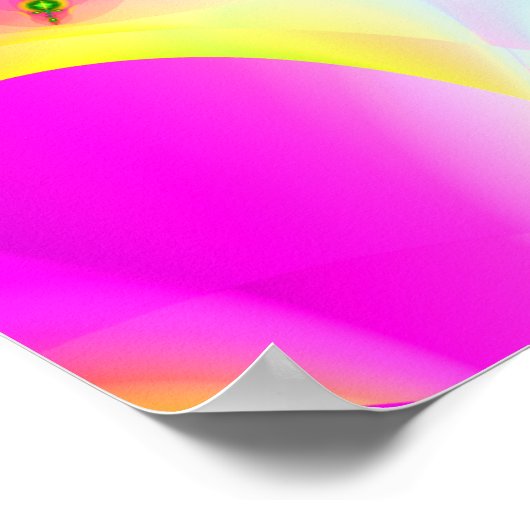 Gefärbte Krawatte Fraktal Poster (Ecke)