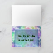 Gefärbte Krawatte Frieden Geburtstag Karte (Innenseite)