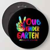 Gefärbte Krawatte Frieden im Kindergarten letzten Button (Vorne & Hinten)