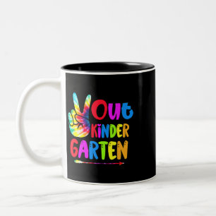 Gefärbte Krawatte Frieden im Kindergarten letzten Zweifarbige Tasse