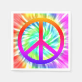 Gefärbte Krawatte Friedenszeichen-Papier Napkin Serviette (Vorderseite)