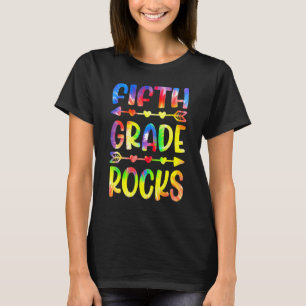 Gefärbte Krawatte Fünfte Klasse Rocks 5. Klasse zu T-Shirt