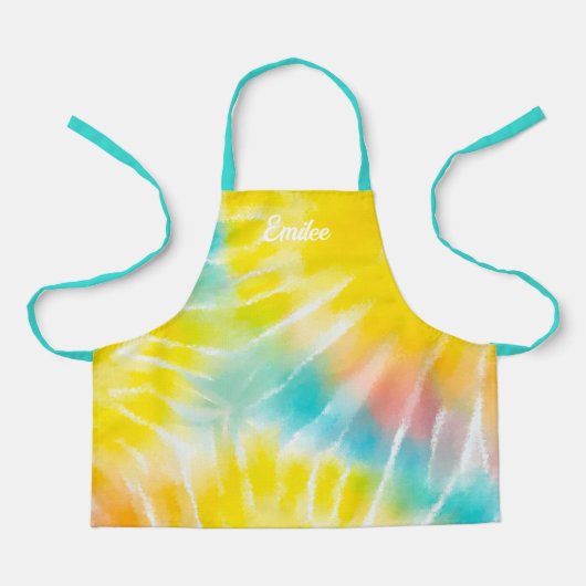 Gefärbte Krawatte für benutzerdefinierte Aquarellf Schürze (Vorderseite)