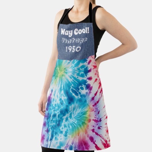 Gefärbte Krawatte für benutzerdefinierte Geburtsta Schürze (InSitu)