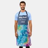 Gefärbte Krawatte für benutzerdefinierte Geburtsta Schürze (Getragen)