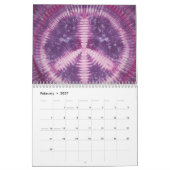 Gefärbte Krawatte für Friedenszeichen Kalender (Feb 2027)