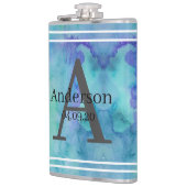 Gefärbte Krawatte für personalisierte Flaschen - V Flachmann (Links)