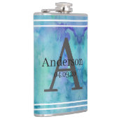 Gefärbte Krawatte für personalisierte Flaschen - V Flachmann (Rechts)