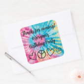 Gefärbte Krawatte Gastgeschenke Quadratischer Aufkleber (Umschlag)