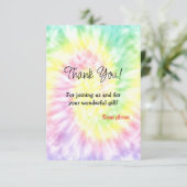 Gefärbte Krawatte Geburtstag Dankeskarte (Stehend Vorderseite)